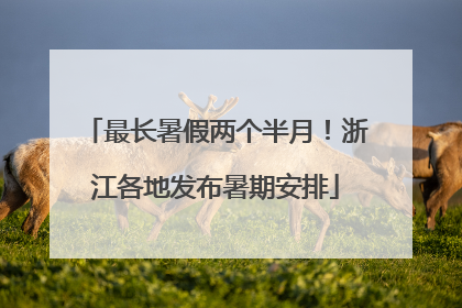 最长暑假两个半月！浙江各地发布暑期安排
