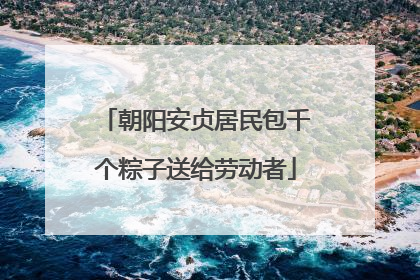 朝阳安贞居民包千个粽子送给劳动者