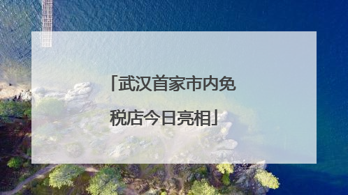 武汉首家市内免税店今日亮相