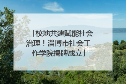 校地共建赋能社会治理！淄博市社会工作学院揭牌成立