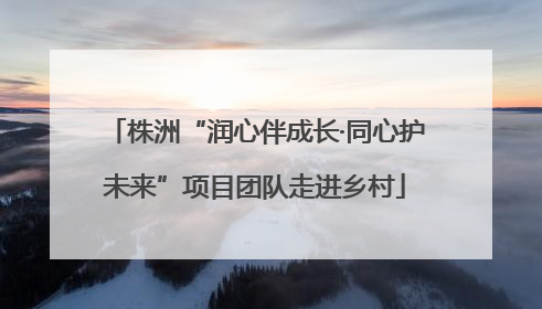 株洲“润心伴成长·同心护未来”项目团队走进乡村
