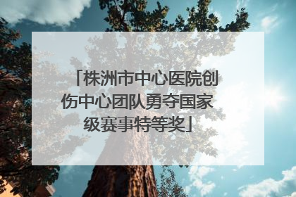株洲市中心医院创伤中心团队勇夺国家级赛事特等奖