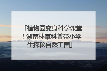 植物园变身科学课堂！湖南林草科普带小学生探秘自然王国