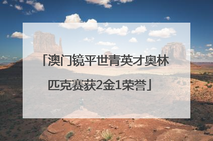 澳门镜平世青英才奥林匹克赛获2金1荣誉
