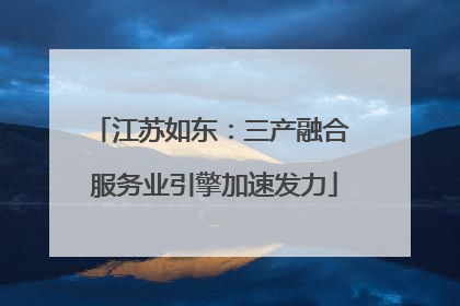 江苏如东：三产融合 服务业引擎加速发力