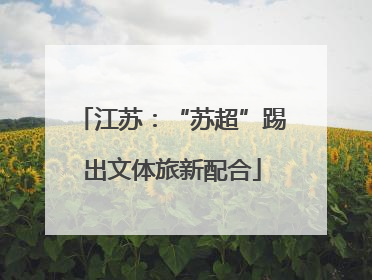 江苏：“苏超”踢出文体旅新配合