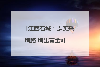 江西石城：走实采烤路 烤出黄金叶
