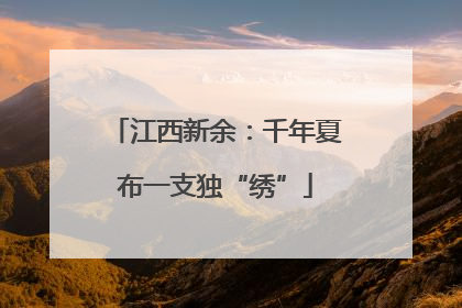 江西新余：千年夏布一支独“绣”