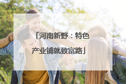 河南新野：特色产业铺就致富路