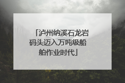 泸州纳溪石龙岩码头迈入万吨级船舶作业时代