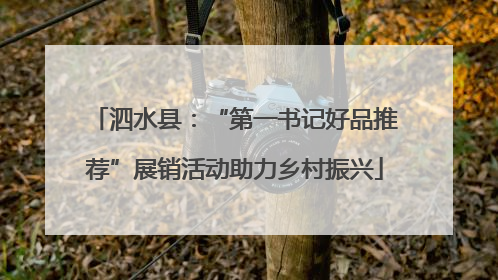 泗水县：“第一书记好品推荐”展销活动助力乡村振兴