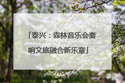 泰兴：森林音乐会奏响文旅融合新乐章