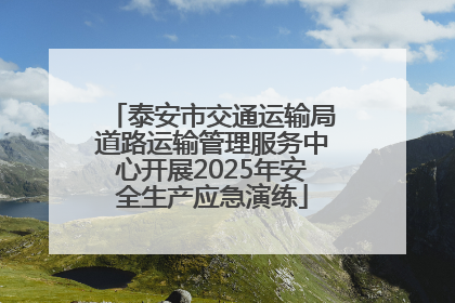 泰安市交通运输局道路运输管理服务中心开展2025年安全生产应急演练
