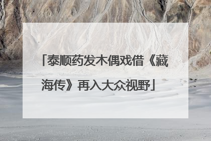 泰顺药发木偶戏借《藏海传》再入大众视野