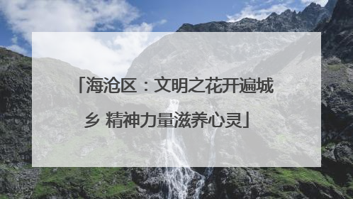 海沧区：文明之花开遍城乡 精神力量滋养心灵