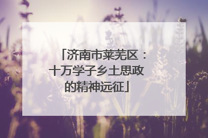 济南市莱芜区：十万学子乡土思政的精神远征