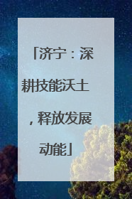 济宁：深耕技能沃土，释放发展动能