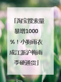 淘宝搜索量暴增1000%！小狗雨衣成江浙沪梅雨季硬通货