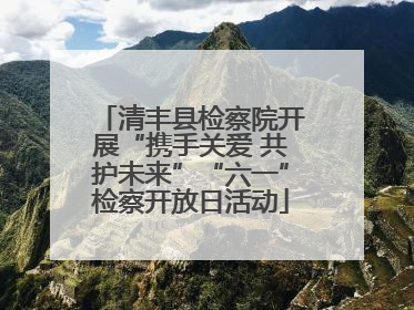 清丰县检察院开展“携手关爱 共护未来”“六一”检察开放日活动