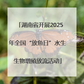 湖南省开展2025年全国“放鱼日”水生生物增殖放流活动