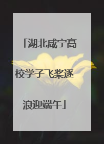 湖北咸宁高校学子飞桨逐浪迎端午