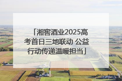 湘窖酒业2025高考首日三地联动 公益行动传递温暖担当