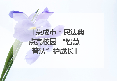 荣成市：民法典点亮校园 “智慧普法”护成长