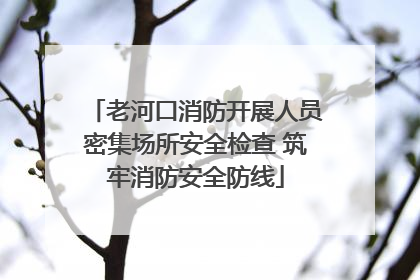 老河口消防开展人员密集场所安全检查 筑牢消防安全防线