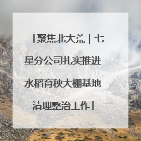 聚焦北大荒｜七星分公司扎实推进水稻育秧大棚基地清理整治工作