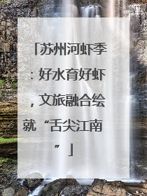 苏州河虾季：好水育好虾，文旅融合绘就“舌尖江南”