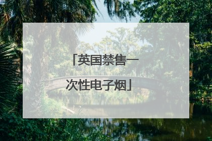 英国禁售一次性电子烟