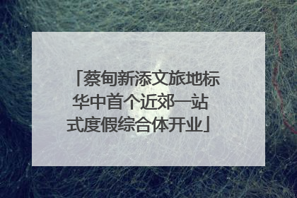 蔡甸新添文旅地标 华中首个近郊一站式度假综合体开业