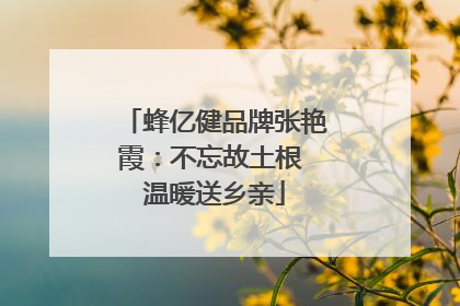 蜂亿健品牌张艳霞：不忘故土根 温暖送乡亲