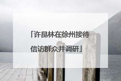 许昆林在徐州接待信访群众并调研