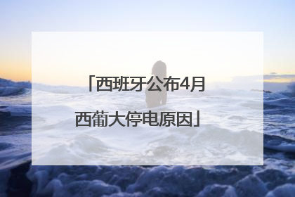 西班牙公布4月西葡大停电原因