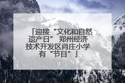 迎接“文化和自然遗产日” 郑州经济技术开发区肖庄小学有“节目”