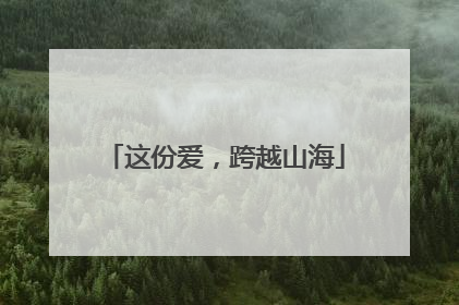 这份爱，跨越山海