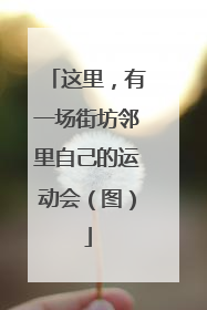 这里，有一场街坊邻里自己的运动会（图）