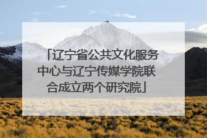 辽宁省公共文化服务中心与辽宁传媒学院联合成立两个研究院