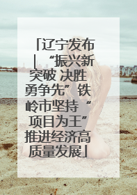 辽宁发布｜“振兴新突破 决胜勇争先”铁岭市坚持“项目为王”推进经济高质量发展
