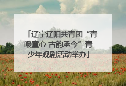 辽宁辽阳共青团“青暖童心 古韵承今”青少年观剧活动举办