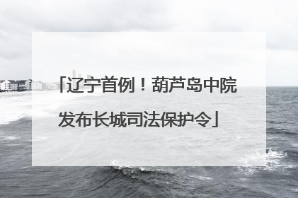 辽宁首例！葫芦岛中院发布长城司法保护令