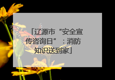 辽源市“安全宣传咨询日”：消防知识送到家