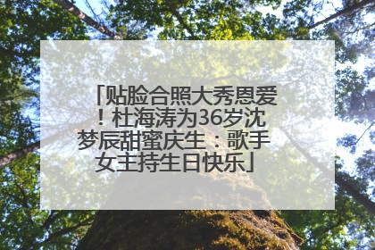 贴脸合照大秀恩爱！杜海涛为36岁沈梦辰甜蜜庆生：歌手女主持生日快乐