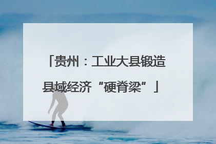 贵州：工业大县锻造县域经济“硬脊梁”