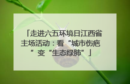 走进六五环境日江西省主场活动：看“城市伤疤”变“生态绿肺”