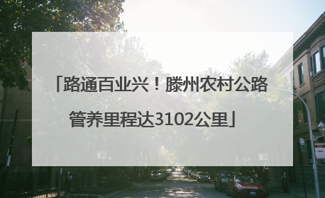 路通百业兴！滕州农村公路管养里程达3102公里