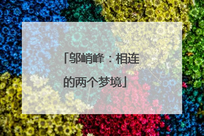 邬峭峰：相连的两个梦境