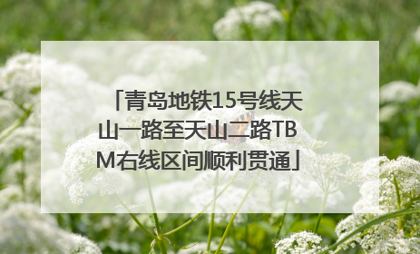 青岛地铁15号线天山一路至天山二路TBM右线区间顺利贯通