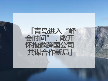 青岛进入“峰会时间”，敞开怀抱邀跨国公司共谋合作新局